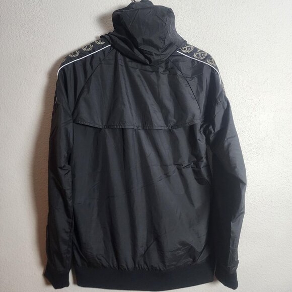 Dixxon Flannel Company Jacket Mens Small Black The Waterfront Hooded Windbreaker - Picture 9 of 12